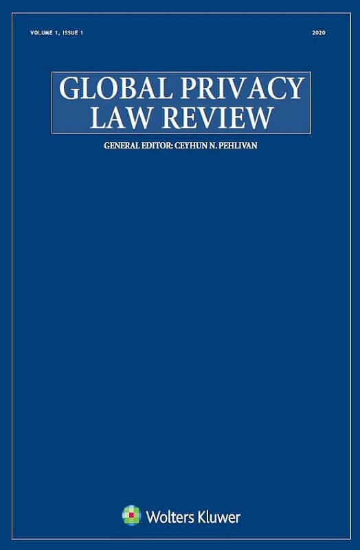 Global Privacy Law Review Kluwer Law Online